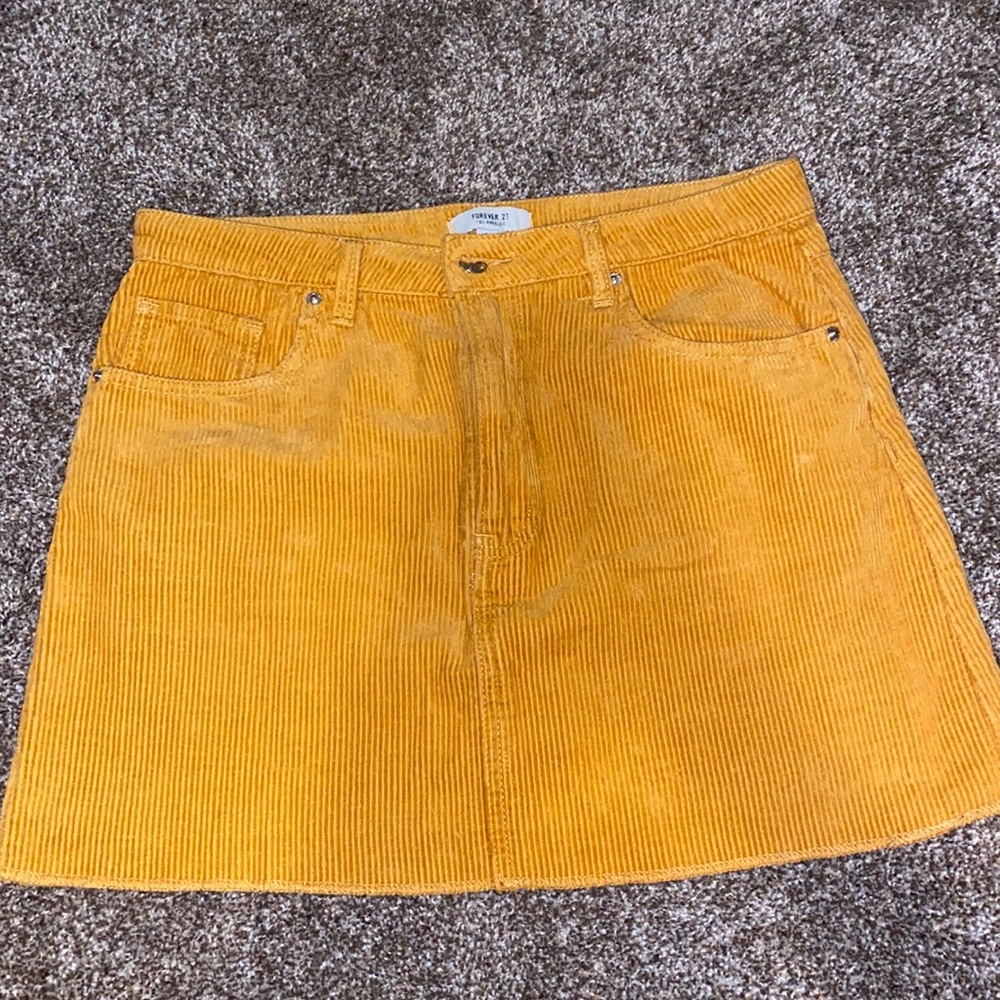 Mustard corduroy mini skirt- Velma costume!
